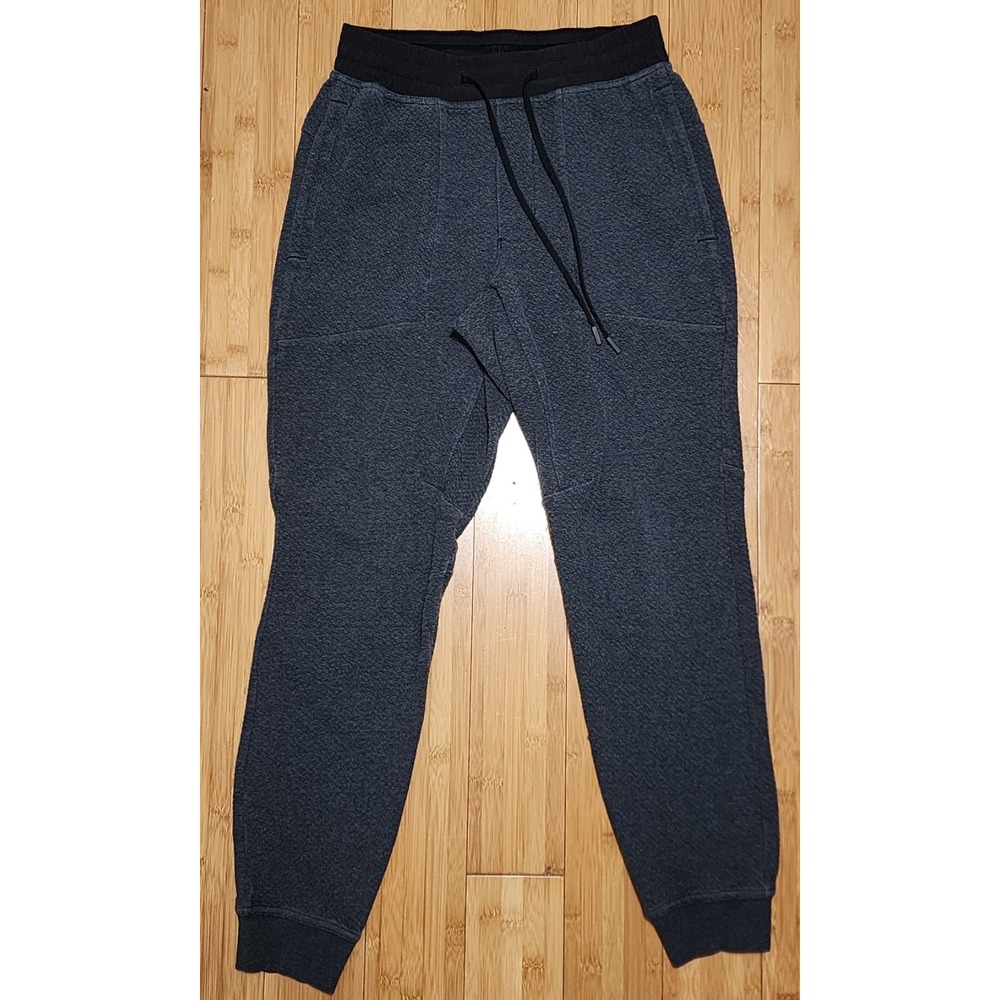 Lululemon At Ease Joggers Mens Small Gray Textured Knit Sweatpants LM5642S